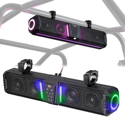 KEMIMOTO Upgrade 26" Midnight 60 RGB Sound Bar UTV ATV Speaker Marine Soundbar - Image 1 of 4