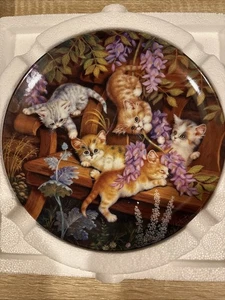 Kitten Expeditions ON THE BENCH J Scholz Katzenteller 1997 Vintage - Bild 1 von 11