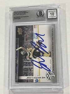 Tarjeta de momentos con fecha de juego UD firmada por Joey Daccord losa Beckett IP Kraken Auto a - Imagen 1 de 3