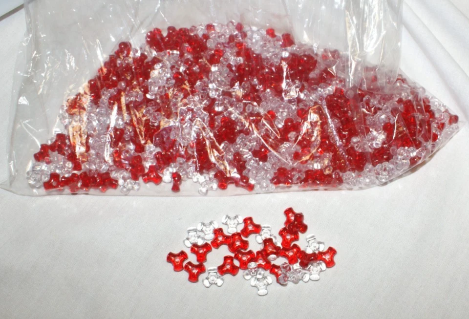 Tri-Cuentas Translúcidas Cristalinas y Rojas Paquete Valor de 750 Artesanía Hágalo Usted Mismo Nuevo Foto 1 de 1