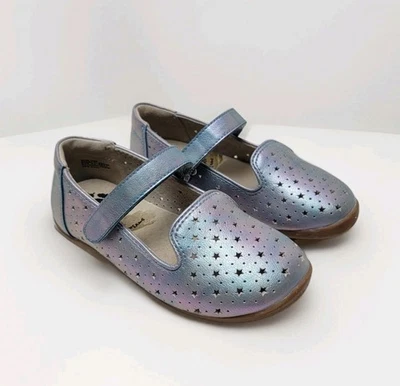 Livie & Luca Niñas Talla 9 Mary Janes Aster Estrella Brillo Recorte Azul Iridiscente Foto 1 de 4