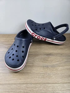 Crocs Bayaband Unisex Adult Slip Comfort Clogs Navy Blue/Red Sz Men 9 Women 11 - Picture 1 of 7