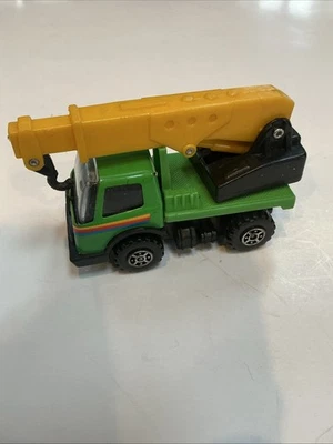 Vintage KY Steel 4" Green and yellow Mini Crane Metal & Plastic China. - Image 1 of 3