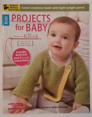 Leisure Arts Book "Projects For Baby" Made with "the Knook". Pre-owned.  - Image 1 of 4