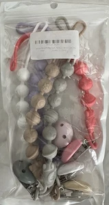 Silikon Schnullerclip - verschiedene Farben - 5er Pack - Bild 1 von 2