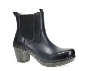 Dansko Shayna Heeled Burnished Calf Leather Boot Women's Size 42 NEW  Side Zip - Picture 1 of 9