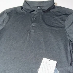 Camisa Polo Lululemon Para Hombre M Evolution Manga Corta Negra Elastizada Golf Gimnasio Nueva con Etiquetas - Imagen 1 de 9