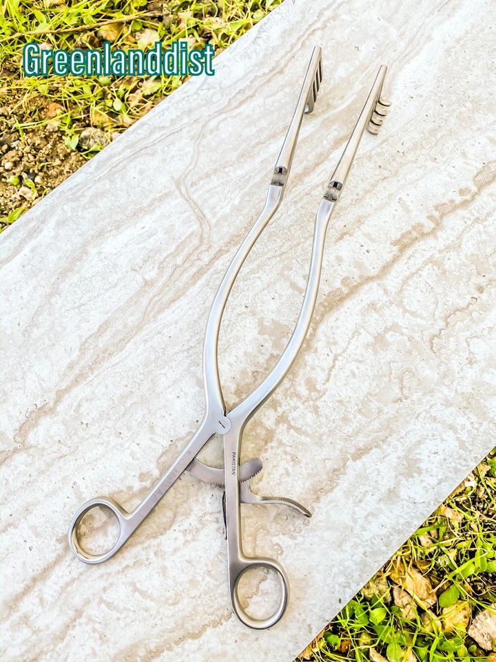 DAMASKERUS 12" Beckman Weitlaner Retractor Self Retaining 3X4 Prong Surgical Instruments