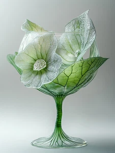 Canvas Art Green Flower Glass Wall Picture Poster Print - Picture 1 of 22