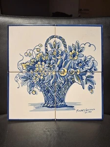 schöne alte fliesen blumenstrauß - Bild 1 von 3