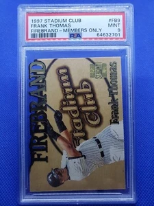 1997 Stadium Club FRANK THOMAS PSA 9 Members Only card Firebrand Insert CHICAGO - Picture 1 of 3