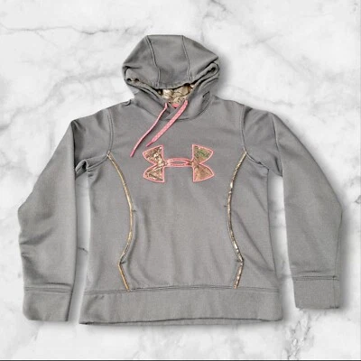 Under Armour Storm Realtree Camo Logo Hoodie Sweatshirt Women's Small P Grey - Image 1 of 4