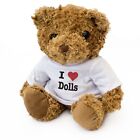 NEW - I LOVE DOLLS - Teddy Bear - Cute Cuddly Soft Adorable - Gift Present