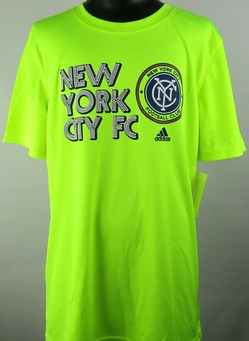 New York City FC MLS Adidas Youth Logo Activewear Short Sleeve Cover