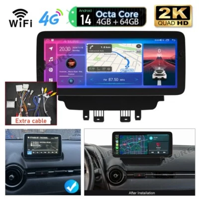 12.3'' 2K 64G Android 14 Stereo Radio Carplay For Toyota Yaris IA 2014-2023 GPS - Image 1 of 4