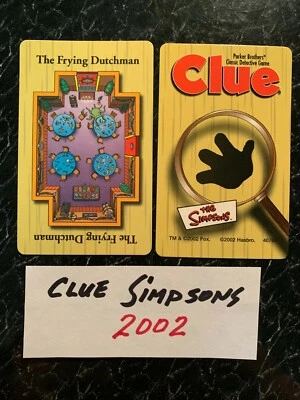 Clue Simpsons  THE FRYING DUTCHMAN  LOCATION CARD Game Replacement Piece 2002 - Image 1 of 3