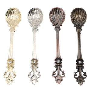 Cucchiaio antico retrò 4 pezzi cucchiaio espresso cucchiaio caffè cucchiaio zucchero - Foto 1 di 12