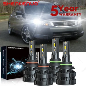 For Honda Accord 2003-2007 LED Headlight 4 Bulbs White High/Low Beam 9005 9006 - Bild 1 von 19