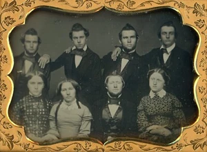 Estuche Completo Grupo de 8 Compañeros de Clase o Amigos (1/4 Placa Daguerrotipo) - Imagen 1 de 3