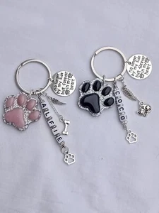 pet remembrance Personalised gift Memorial keyring Cat dog rabbit guneapig horse - Picture 1 of 8