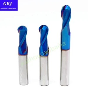 Solid Carbide 2 Flute Ballnose Endmill TLM HRC60-HRC63 Profile End Mills - Picture 1 of 10