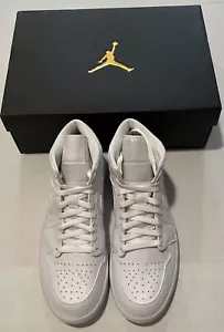 Size 9.5 - Jordan 1 Mid Triple White - 554724-130 - Picture 1 of 11