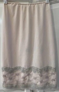 Vintage Van Raalte Suavette Blush Nylon Halbslip mit Spitzensaum Damen Small - Bild 1 von 14