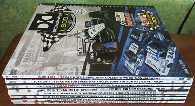 Lote de 8 revistas Texas Motor Speedway edição de colecionador programa 2003 - 2019 - Imagem 1 de 4