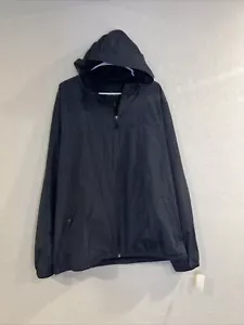 Marc Anthony Jacket Black/Grey Hoodie Pocket Zip lightweight Windbreaker XXL - Picture 1 of 8