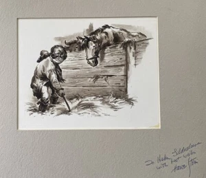 Harve Stein (Amerikanischer Illustrator 1904-1996) Die neue Heimat 1962 Buchillustration - Bild 1 von 7
