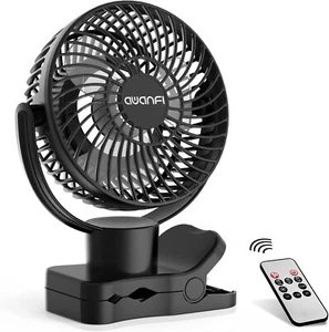 10000mAh Rechargeable Battery Operated Desk Fan Camping fan Clip on Fan Black US - Picture 1 of 6