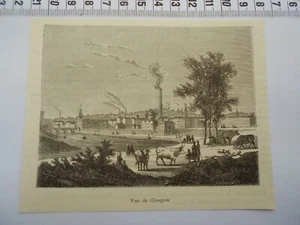 G69 / GRAVUR 1877 / ANSICHT VON GLASGOW - Bild 1 von 1