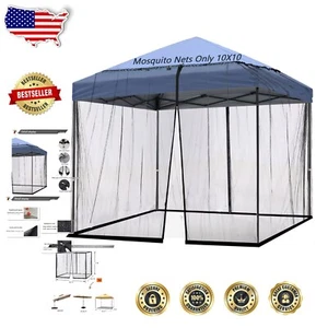 Lightweight Black Mosquito Netting for 10x10 Tents - UV Resistant & Waterproof - Picture 1 of 8