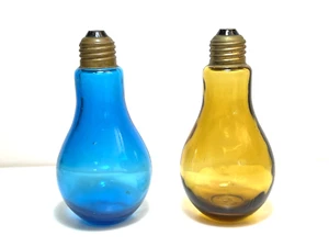 Nissan Glas Glühbirne Flaschen (2) blau & gelb - Bild 1 von 11