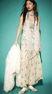 FREE PEOPLE Dress Bali Chandelier Slip Maxi Celestial Sequin Dress, S rrp £200. - Picture 1 of 5