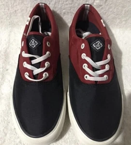 Men's Shoe 9.5 SPERRY Striper 2 Bionic Washable athletic Shoe Red/Navy - Picture 1 of 8