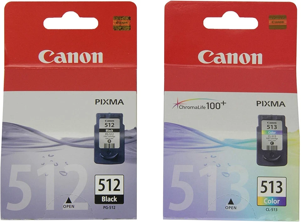 Original Canon PG512 Black & CL513 Colour Ink Cartridges for Pixma MP230 Mx420  - Image 1 of 1
