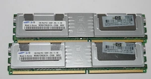 SAMSUNG M395T2953EZ4-CE66 1GB PC2-5300F DDR2 ECC MEMORY SERVER RAM STICKS LOT 2X - Picture 1 of 1