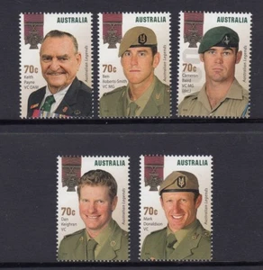 .AUSTRALIA - 2015 LEGENDS VC WINNERS Juego de diseño de 5 Estampillada sin montar o nunca montada - Imagen 1 de 1