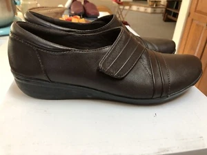 Zapatos para mujer Clarks Collection talla 11M cuero marrón cojín cómodo usados en excelente estado - Imagen 1 de 5
