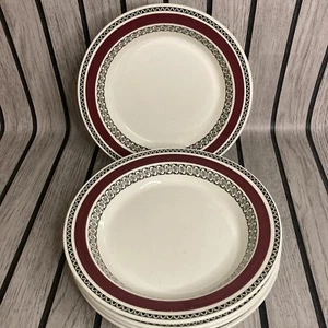 Vintage Villeroy & Boch Rubin Soup Plate Set Of 5 Rare Retro - Picture 1 of 9