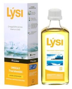 Lysi Icelandic cod liver oil with lemon flavor 240ml Omega-3 EPA&DHA VITAMINS