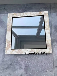 Natural White Quartz Wall Mirror Agate Bathroom Wall Hanging Christmas Sale - Picture 1 of 3