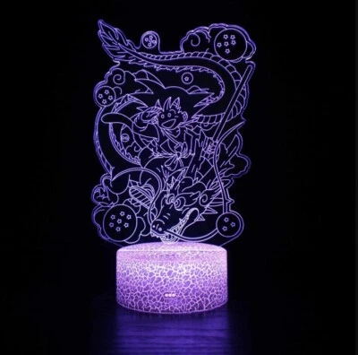 Dragon Ball Goku Light For Kids Night Light 16Colors Change Remote Illusion Lamp - Image 1 of 4