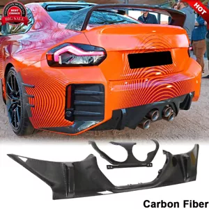 Fits BMW M2 G87 2022-2024 REAL CARBON Rear Bumper Diffuser Lip Spoiler Body Kit - Foto 1 di 12