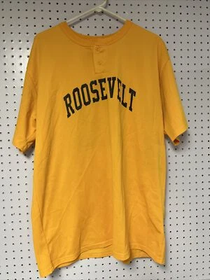 Camiseta deportiva de béisbol dorada vintage para hombre Roosevelt TEAMWORK XL poliéster Foto 1 de 3