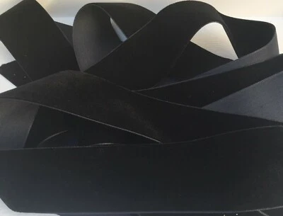 Black Velvet Ribbon Wedding Sewing Easter Craft Christmas 1 Yard - Image 1 of 4