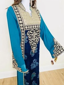 Pakistanisches Designer Saudi Abaya Kleid Burka Langkleid Partykleid Gr. XXL - Bild 1 von 7