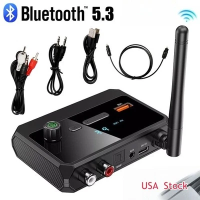 Bluetooth 5.3 Audio Receiver for Home Stereo, Wireless Adapter with Optical/USB - Image 1 of 4
