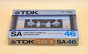TDK SA 46 Blank Audio Cassette Tape (Sealed) NEW - Picture 1 of 5